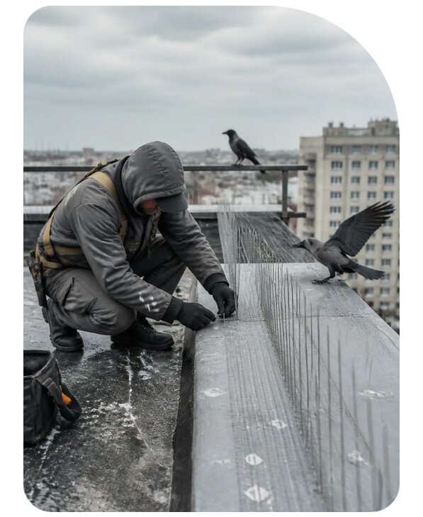 Защита от ворон под ключ в Вичуге по цене от 5080 р. | Сенат-Вчг